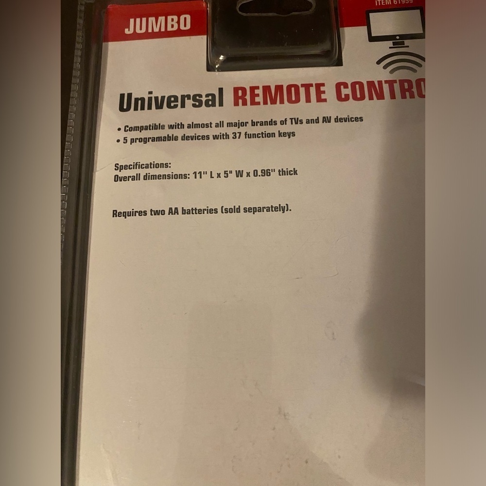 Jumbo Universal Remote Control - Picture 2 of 2